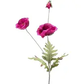 Viana Kunstklaprozen decoratieve zijden bloemen roze 70cm