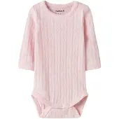 Name it Romper l/s - NbfFly - Wieg Roze - - 50 - Rompers Lange Mouw