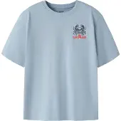 Name it KIDS T-shirt met backprint lichtblauw Jongens Katoen Ronde hals - maat 134/140