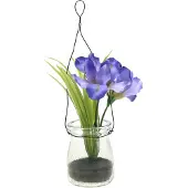 Viana Iris sering in een glas om op te hangen H21.5cm