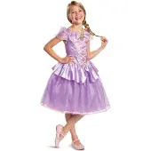 Disguise DISNEY Prinses - TANGLED, Rapunzel Deluxe , Maat M (7-8 jaar), Meisjes