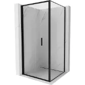 Mexen Exo opvouwbare douchecabine 70 x 70 cm, transparant, zwart - 816-070-070-70-00