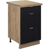 Vicco Fame-Line Keukenonderkast – 50 cm, WB Eik Zwart gestreept