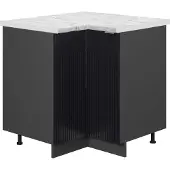Vicco Fame-Line Hoekkast – 80.5 cm, WB Marmer Zwart gestreept