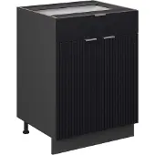 Vicco Fame-Line Keukenonderkast – 60 cm met lade, zonder werkblad Zwart gestreept