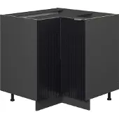 Vicco Fame-Line Hoekkast – 80.5 cm zonder werkblad Zwart gestreept