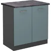 Vicco R-Line Wastafelkast – 80 cm, WB Antraciet Blauw-grijs