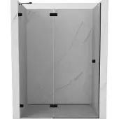 Mexen Lunar draaideur douche links 140 , transparant, zwart - 834-140-000-70-00-L