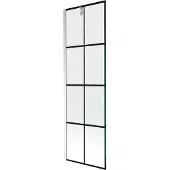 Mexen Next douchewand 1-vleugelig 60 x 150 , zwart raster, chroom - 895-060-000-00-77-01