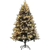 HOMCOM -Kerstboom-116x116x180cm-Kunststof-Groen