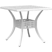 Syfax Tuintafel, wit, 80 x 80 x 75 cm, gietaluminium