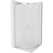 Mexen Rio douchecabine halfrond 80 x 80 , matglas, chroom - 863-080-080-01-30