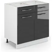 Vicco Fame-Line Keukenonderkast – 80 cm met lade, zonder werkblad Antraciet Hoogglans