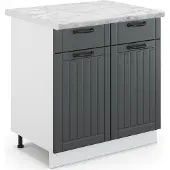 Vicco Fame-Line Keukenonderkast – 80 cm, WB Marmer Antraciet landhuis