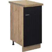 Vicco Fame-Line Keukenonderkast – 40 cm, WB Eik Zwart gestreept