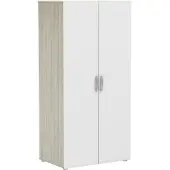 Dmora Ockhi - Kast 2 Deuren, 79x166h cm Bruin Eiken, Kapstok