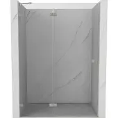 Mexen Lunar douchedeur draaiend links 135 , transparant, geborsteld nikkel - 834-135-000-97-00-L