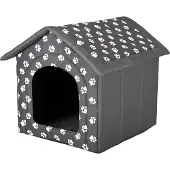 HOBBYDOG - Hondenkennel - Grijs - Met Pootafdrukken