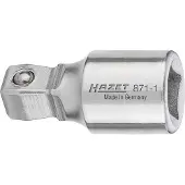 Hazet Verlengstuk · scharnierbaar 871-1 · 1/4 inch (6,3 mm) vierkant hol · 1/4 inch (6,3 mm) vierkant massief · Lengte: 25 mm