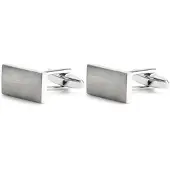 Gents - Manchetknopen Rechthoek - - Grijs - Maat One/One