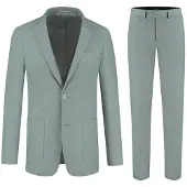 Gents - pak / kostuum stretch groen - Polyblend - Groen - Maat 27/27