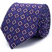 Gents - Stropdas - Stropdas heren - Zijde - Blauw/Wit