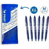 Pilot FriXion Ball Clicker uitwisbare pen - 0,7mm - 6 stuks - blauw