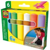 SES Creative stoepkrijt, 6st.