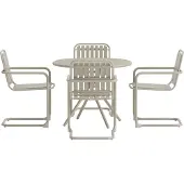 Venture Home Chios tuinmeubelset tafel 90x90cm 4 stoelen beige.