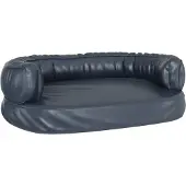 Syfax Hondenmand ergonomisch schuim 75x53 cm kunstleer donkerblauw