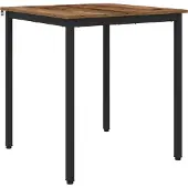 vidaXL Eettafels 70 x 70 x 75 cm Bewerkt hout Eikenhout Vierkant