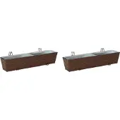 Syfax Reling 2 st Bruin 80 x 17 x 17 cm Metaal