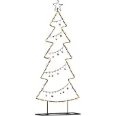 Syfax Metalen kerstboom met standaard Zwart 150 cm Staal