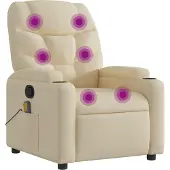 Syfax Massagestoel met crèmekleurige stof