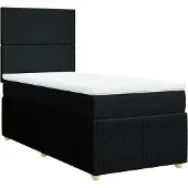 Syfax Boxspring met matras stof zwart 90x200 cm