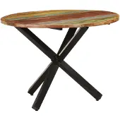 Prolenta Maison Exclusive - Ronde eettafel, 100x100x75 cm, massief gerecycled hout