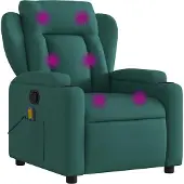 Syfax Massagestoel met donkergroene stof