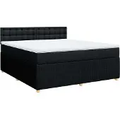 Syfax Boxspring met matras stof zwart 180x200 cm