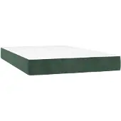 Syfax Pocketveringmatras medium 120x220x20 cm fluweel donkergroen