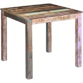 Prolenta Maison Exclusive - Eettafel van massief gerecycled hout, 80x82x76 cm