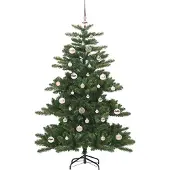 vidaXL - Kunstmatige - Hinged - Kerstboom - Groen - 150 - cm - PVC - en - Staal