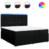 Syfax Boxspring met matras stof zwart 180x200 cm