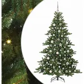 Syfax Kunstmatige Inklapbare Kerstboom Groen 180 cm PVC en staal