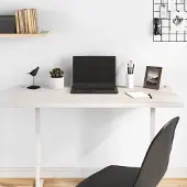 Prolenta Maison Exclusive - Bureaublad, wit, 110x60x2,5 cm, massief grenenhout