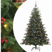 Syfax Kunstkerstboom Groen 210 cm PVC en Metaal en Plastic