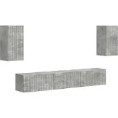vidaXL Tv-meubelset 5 st Beton Grijs Bewerkt hout