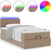 Syfax Ottoman bed met matrassen en LED's 80x200 cm kunstleer