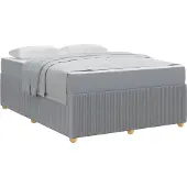 vidaXL Bedframe met matras Lichtgrijs 160 x 200 cm Stof