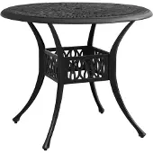 Syfax Tuintafel 90x90x74 cm gietaluminium zwart
