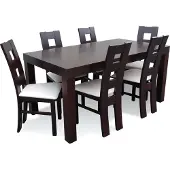 AEA Designer Esstisch Gruppe Stuhl Tische Holz Tisch Büro Esszimmer + 6 Stühlen